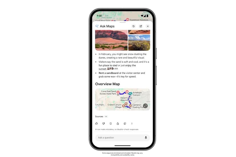 Where's Map Google’s Ask Maps and Immersive Navigation Features, Availability